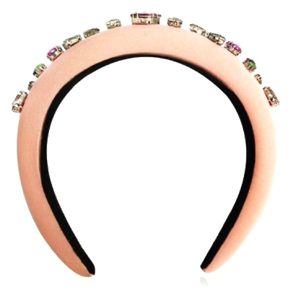 ZAXIE BY STEFANIE TAYLOR Padded Jewel Headband Pink - Picture 1 of 2